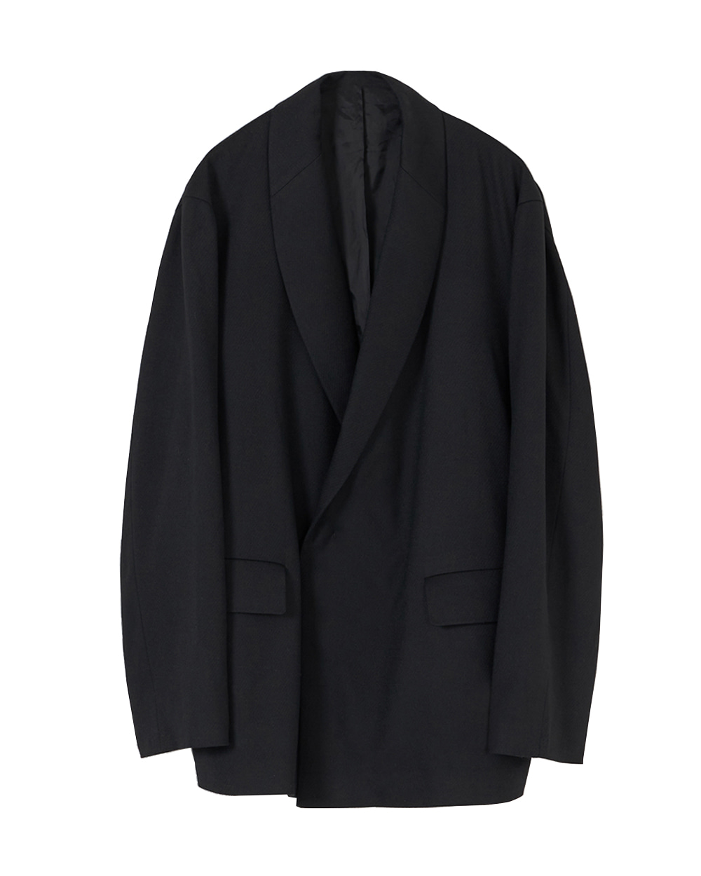 유스 Shawl Collar Jacket (Black)