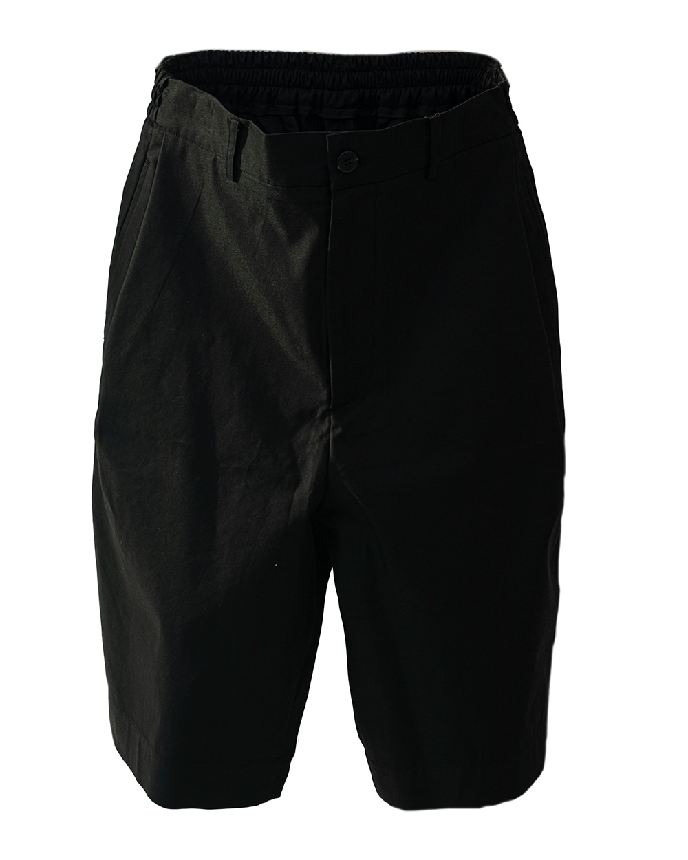 One Tuck Wide Half Pants (Black)