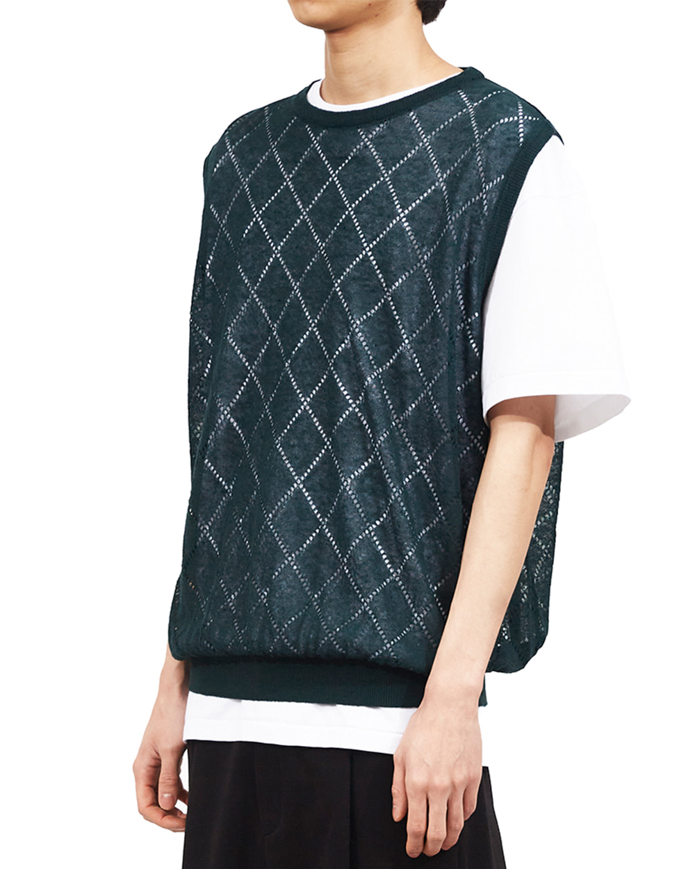 마티스더큐레이터 Knit vest (Dark green)