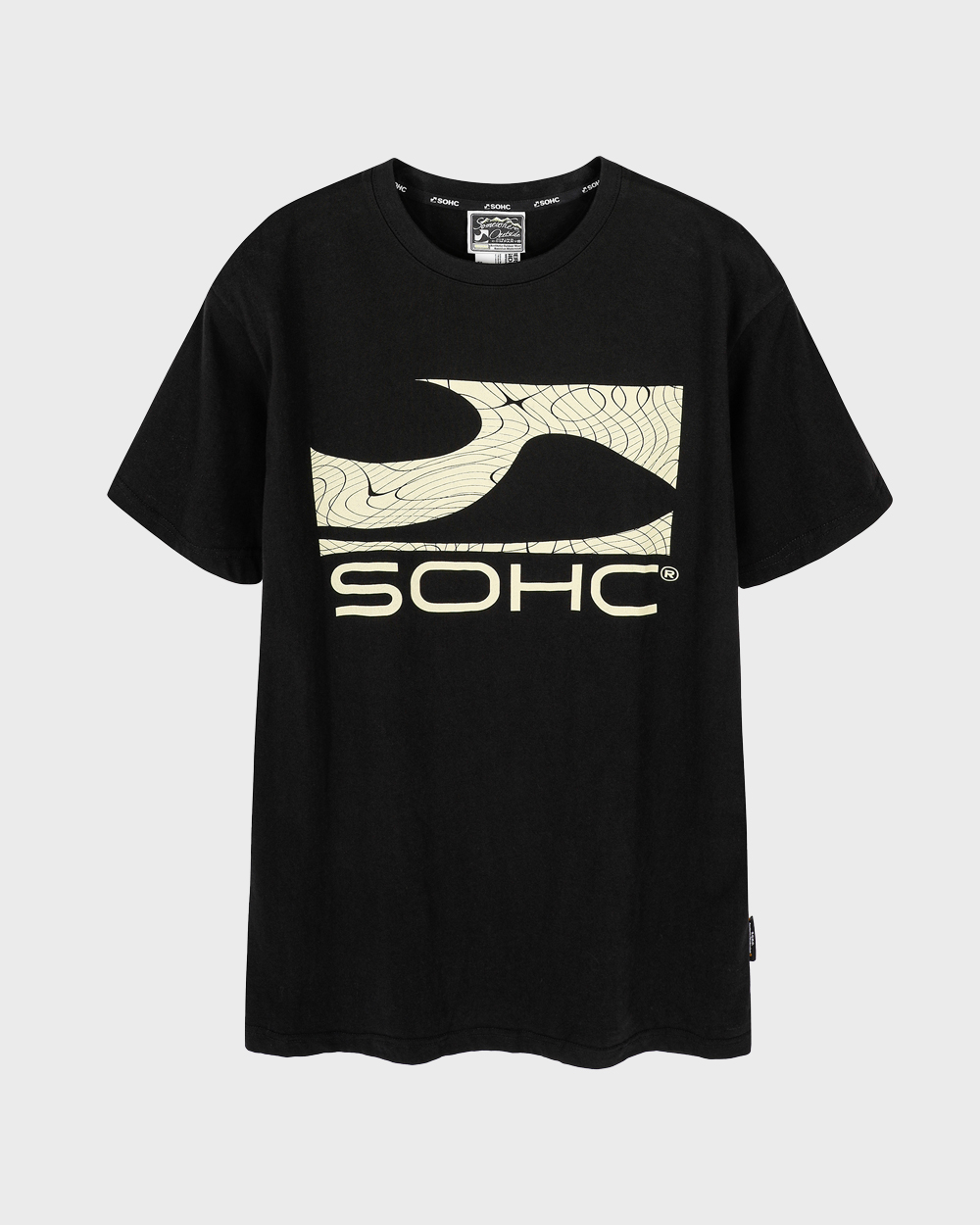 Geometric Line Logo T Shirt (Black)