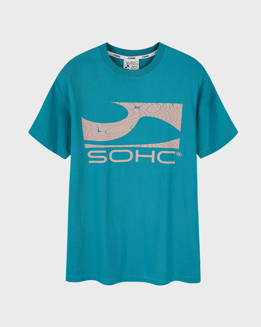 Geometric Line Logo T Shirt (Blue)